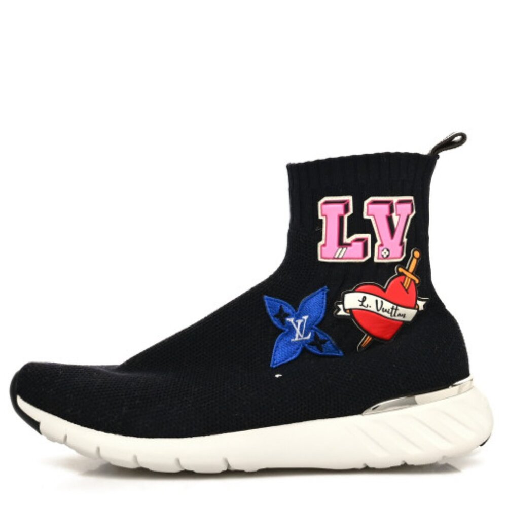 LOUIS VUITTON AFTERGAME SOCK SNEAKERS PATCH FABRIC 39 IN GREAT CONDITION!